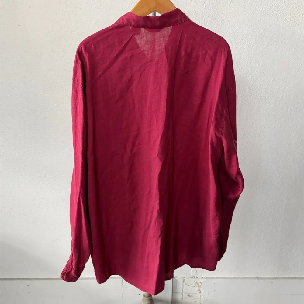 Eddie Bauer Linen Button-up Women’s Large - Picture 4 of 4